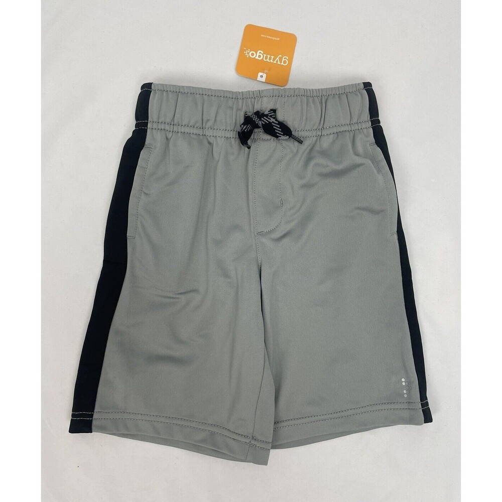 New Gymboree Boys XS 4 Grey Gymgo Active Athletic Shorts Gym Elastic Waist